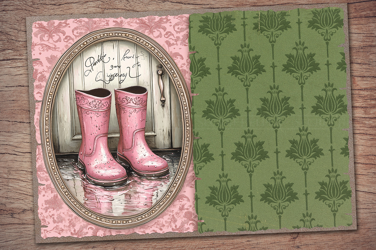 Rainy Day in the Garden Junk Journal, a Decorative Illustration by Secret Helper (Photo 6 of 8)