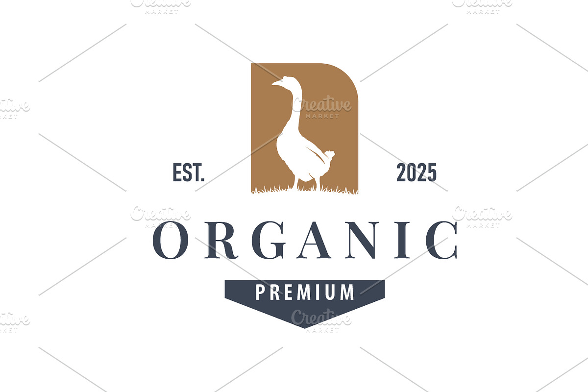 black silhouette duck logo livestock, a Branding & Logo Template by Maylianaw28