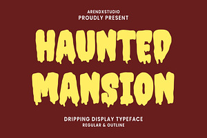 Haunted Mansion - Halloween Font, a Font by Arendxstudio