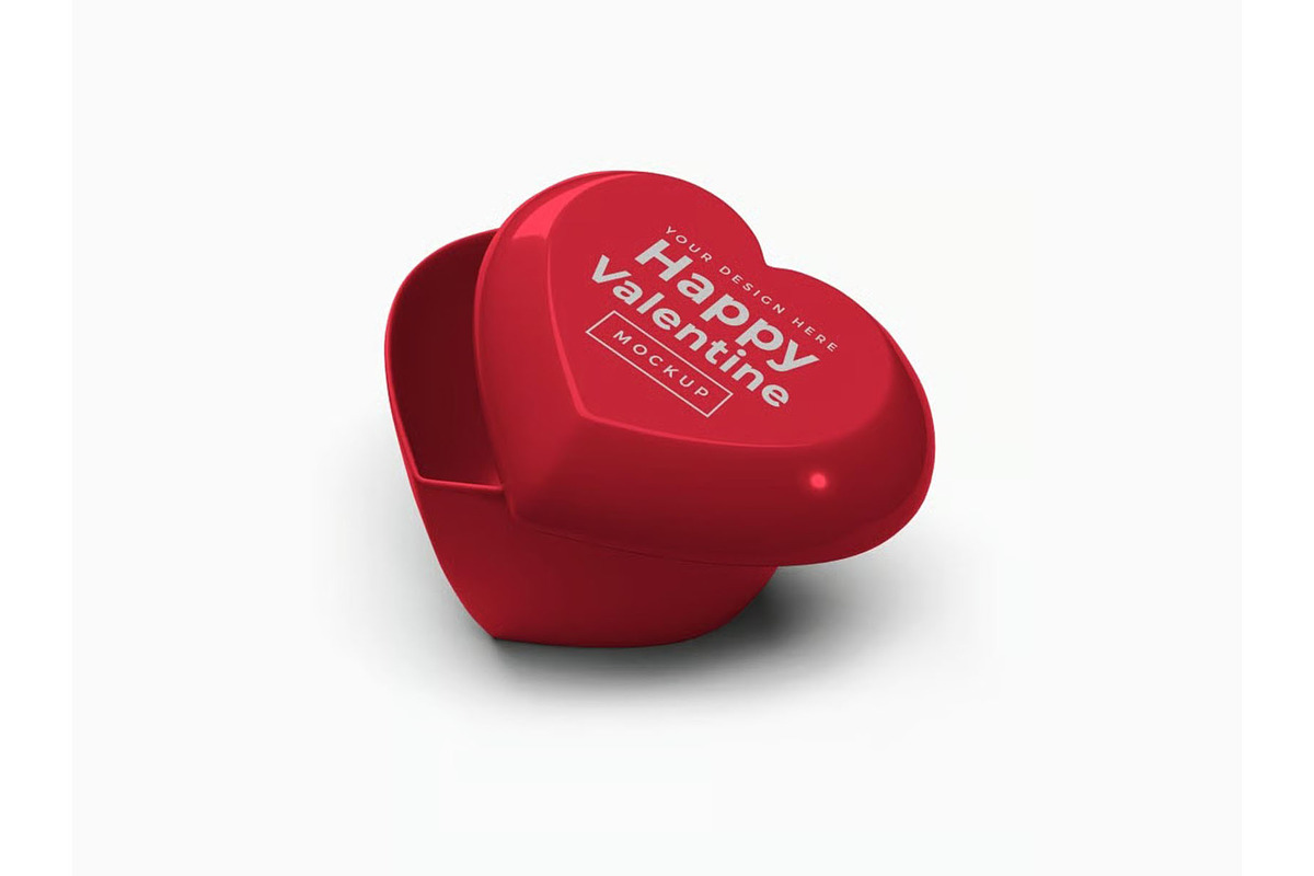 Heart Container with Lid Mockup, a Cups & Container Mockup by DesignRushMarket (Photo 10 of 11)