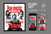 Live Music Event Flyer, a Flyer Template by graphicook (Thumbnail 1 of 3)