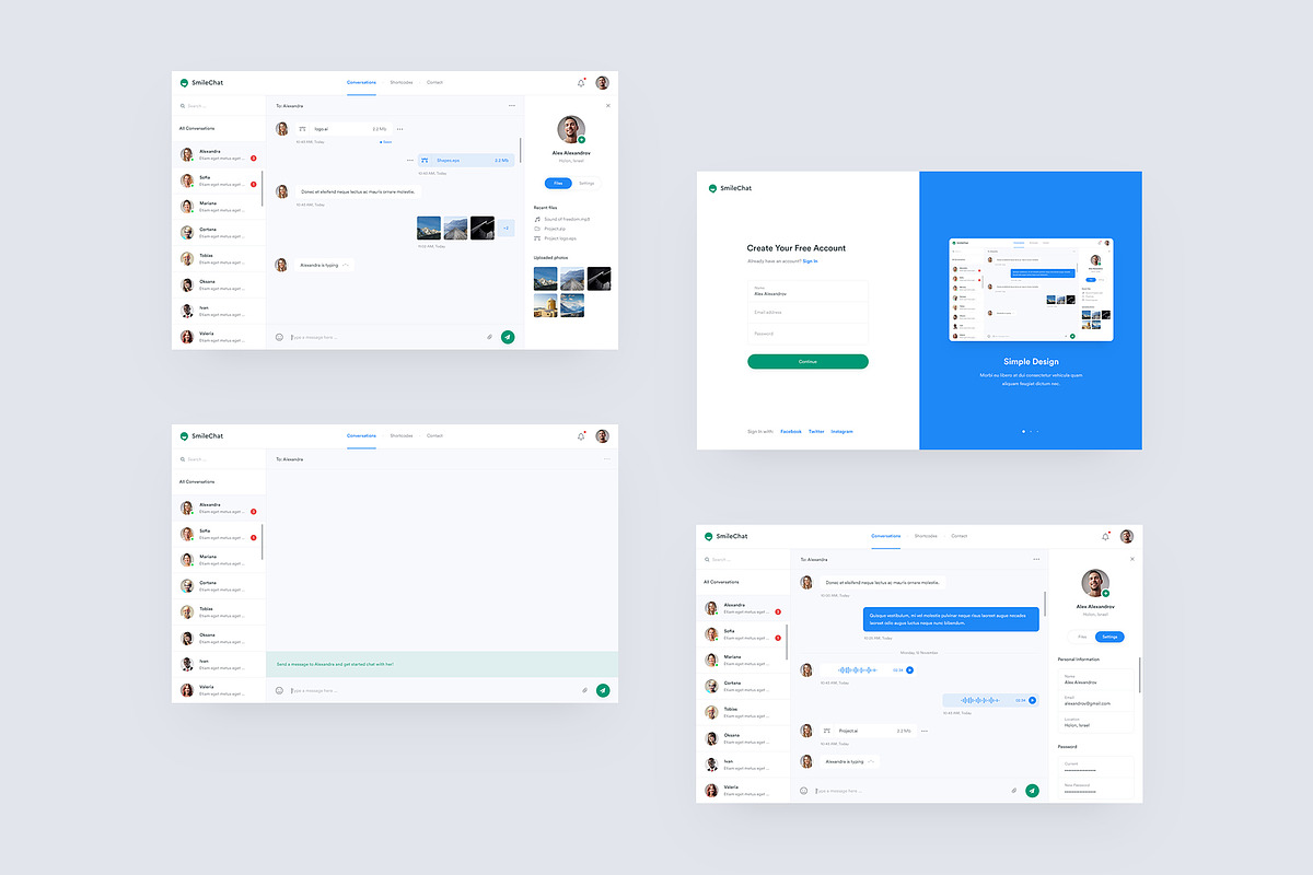 Smilechat — Chat PSD Template, an UI Kit Template by artemmashirov (Photo 3 of 3)