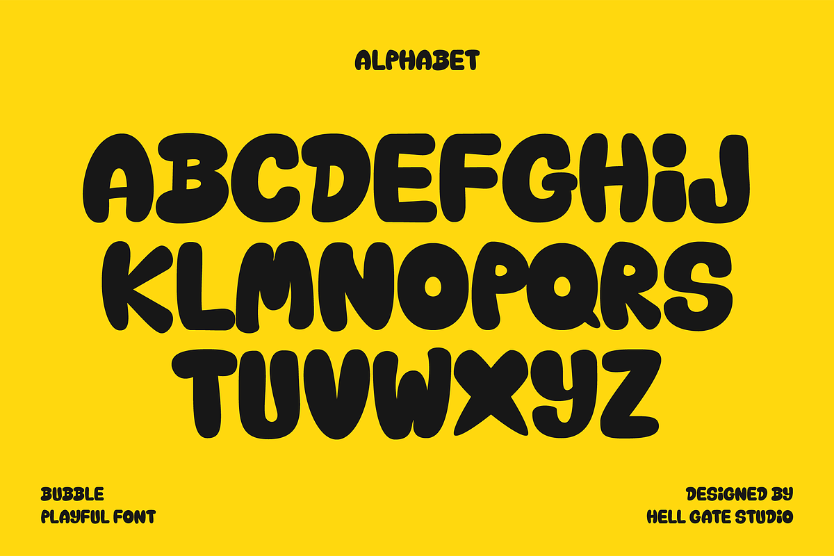 Bild Bubble Playful Font, a Symbol Font by GRVS Studio (Photo 3 of 6)