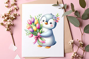 Penguin Valentine's Day Clipart, an Illustration by SinaCreation (Thumbnail 6 of 11)