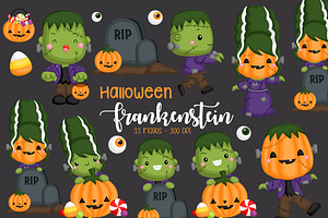 Frankenstein Halloween Clipart