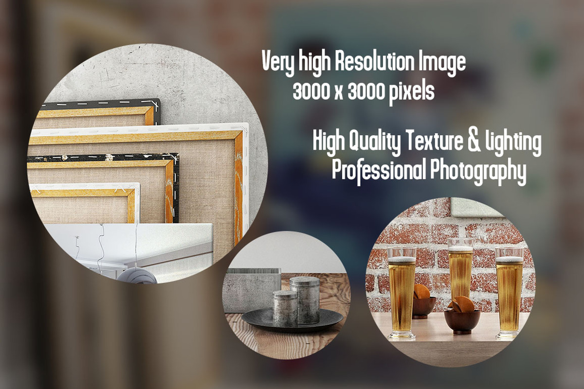 Canvas Poster Mock Up V4, a Print Template by Pixel Place (Photo 3 of 6)