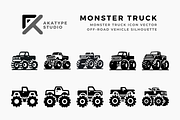 Monster Truck Icon Vector, an Icon by Akatype Studio (Thumbnail 1 of 3)