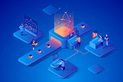 4 illustrations: Graphs/ Analytics, a Templates & Theme by Formfrom (Thumbnail 4 of 4)