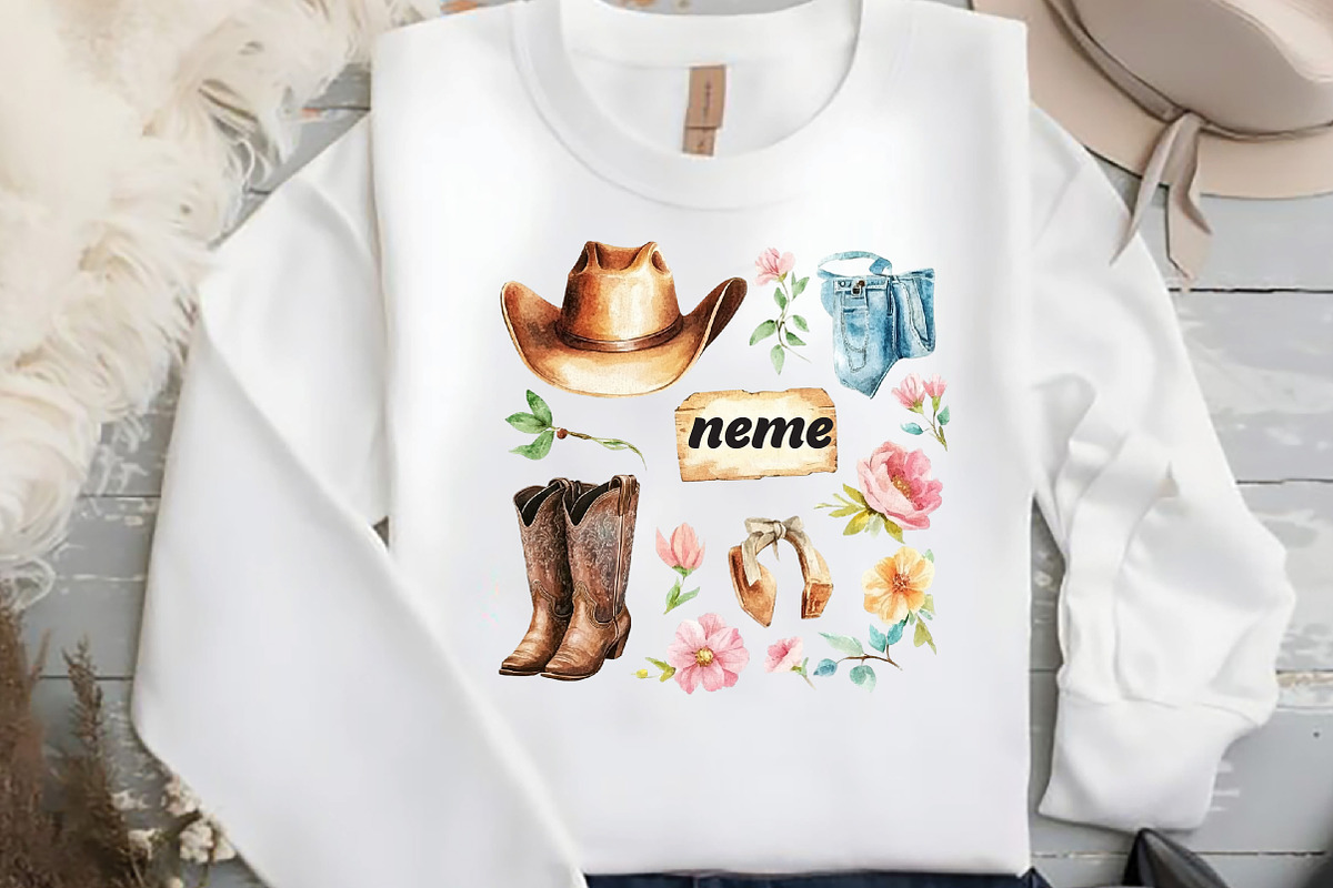Western Mothers Day Cowgirl Clipart, an Illustration by DreamCafeArt (Photo 4 of 7)