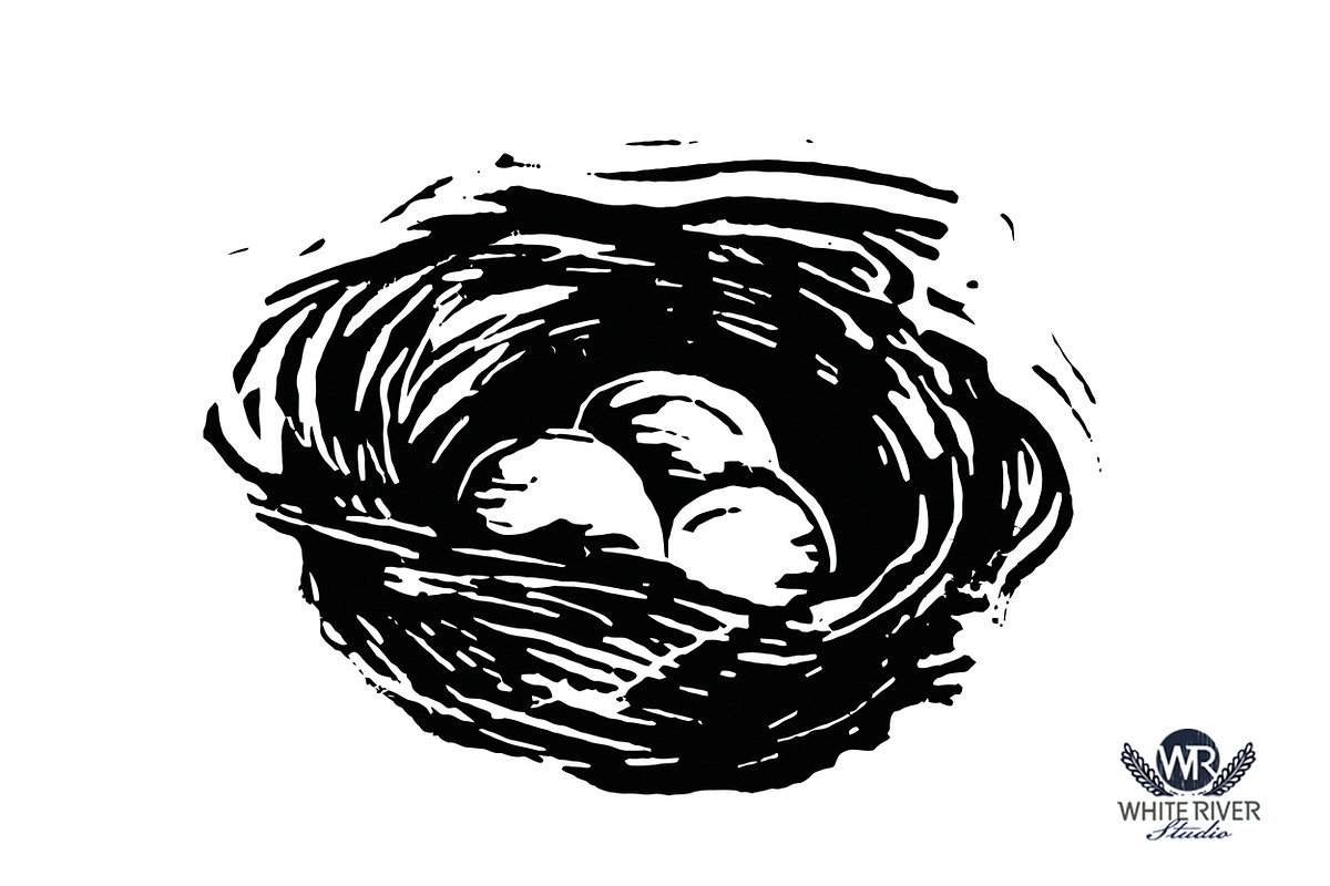 Feathered Friends Linocuts, an Illustration by WhiteRiverStudio (Photo 6 of 10)