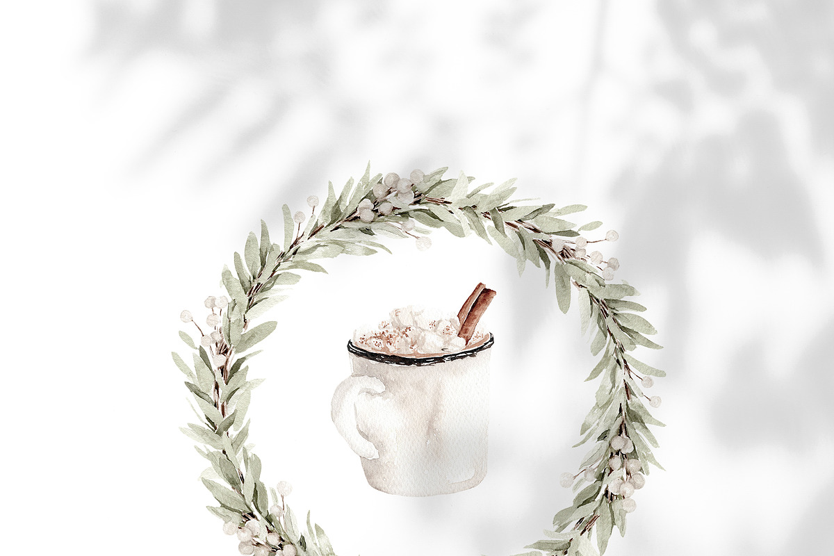 Watercolor Clipart - Cozy Christmas, an Illustration by Beigetime (Photo 13 of 14)