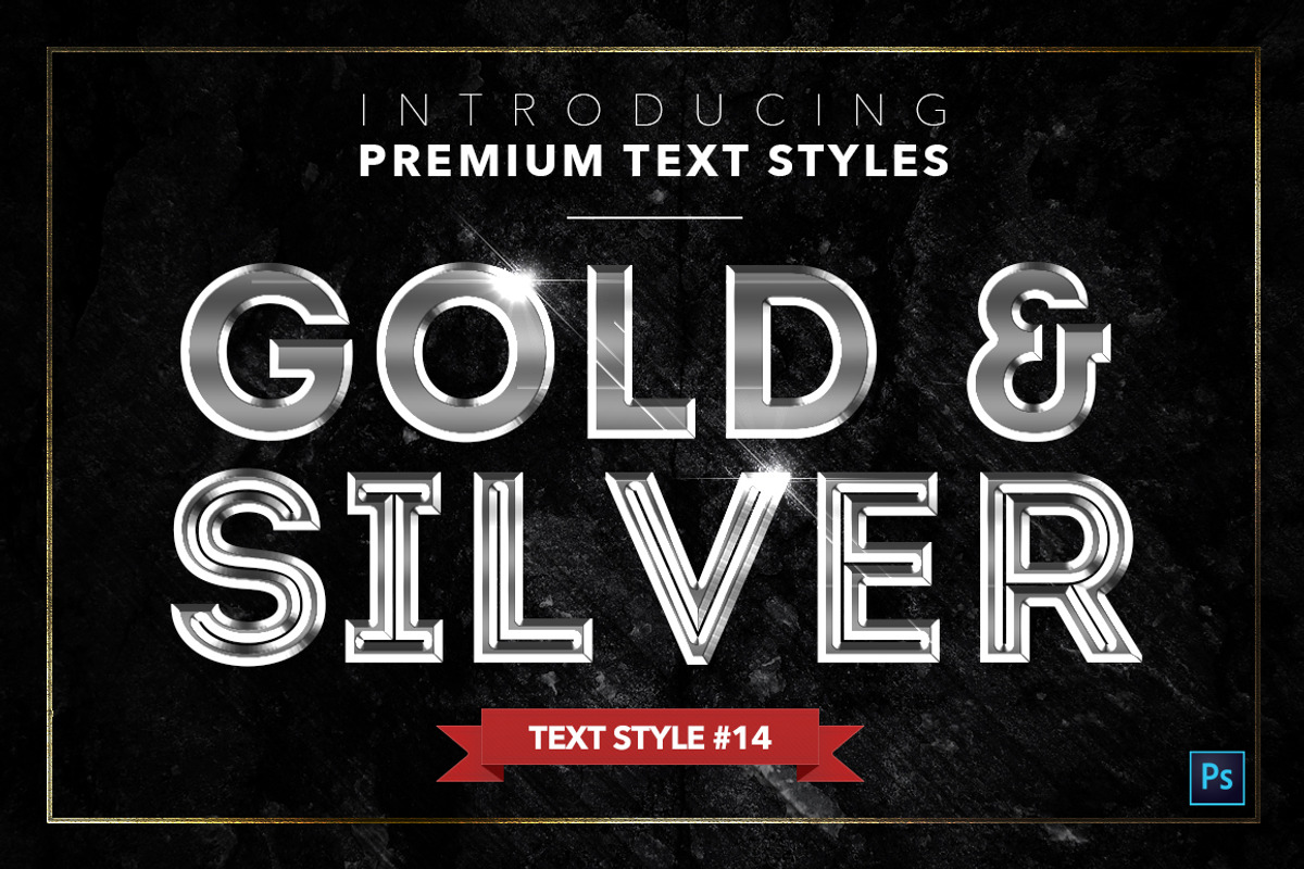 Gold & Silver #6 - 20 Text Styles, a Layer Style Add-On by Jonas Stensgaard (Photo 15 of 23)