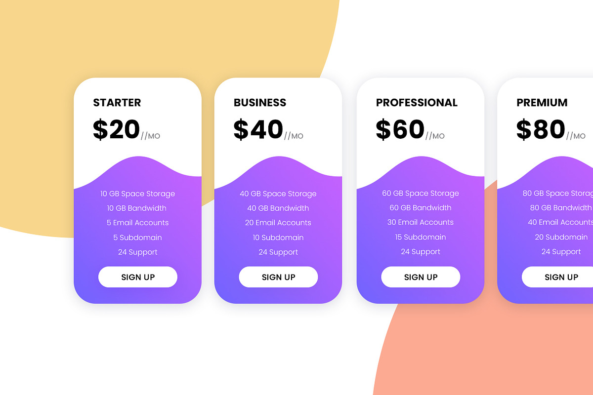 Pricing Tables, a Templates & Theme by Youme Techworld (Photo 2 of 5)