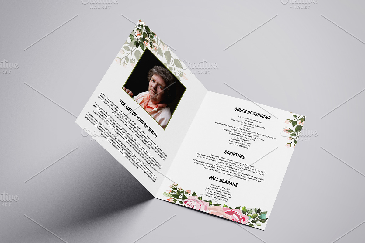 Funeral Program Template - V1000 preview 3