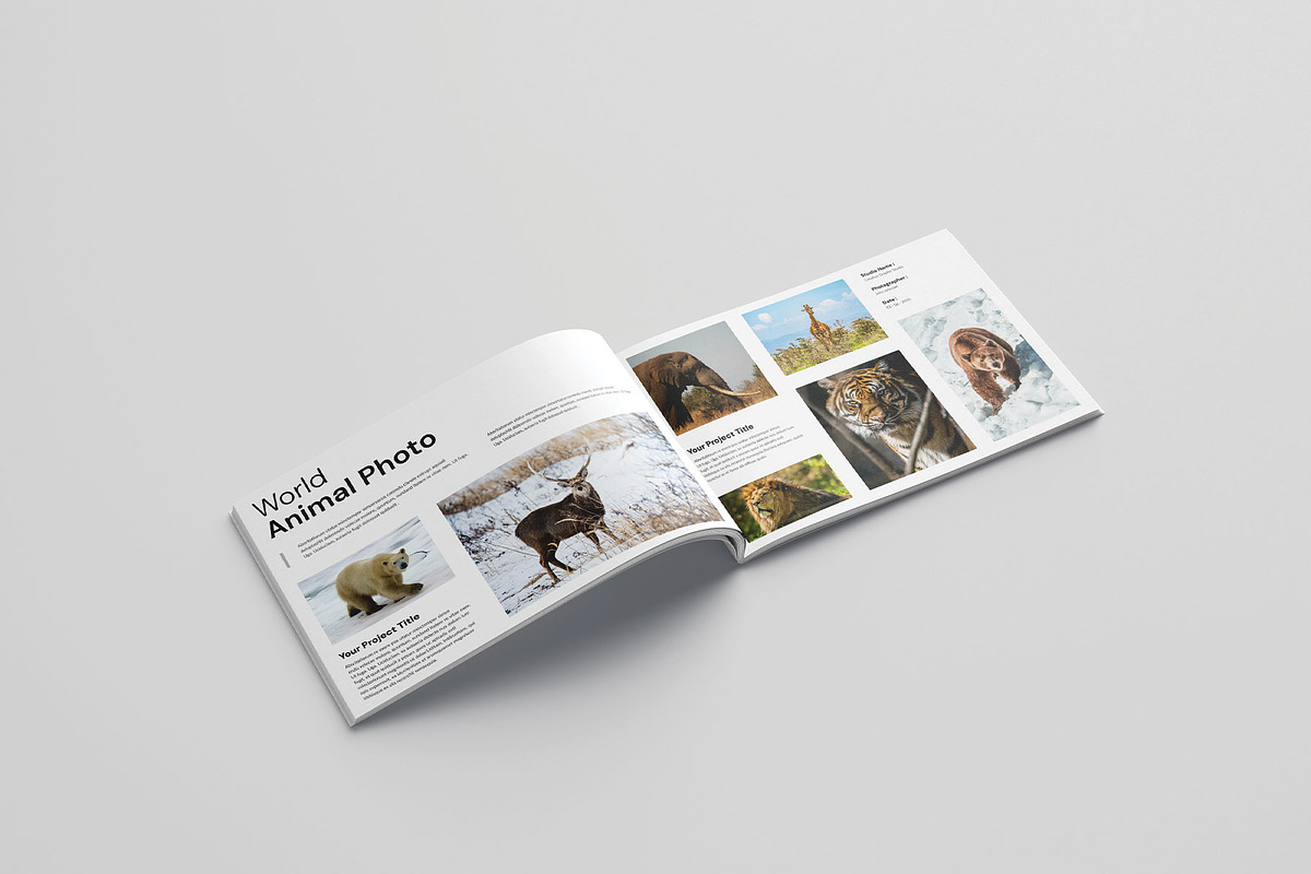 Photo Album Book Template Landscape, a Magazine Template by Cleffon_Graphic_Studio (Photo 5 of 9)