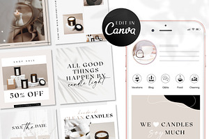 Instagram Post Templates Candle Co