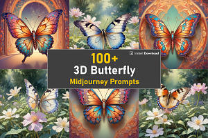 3D Butterfly Midjourney Prompts