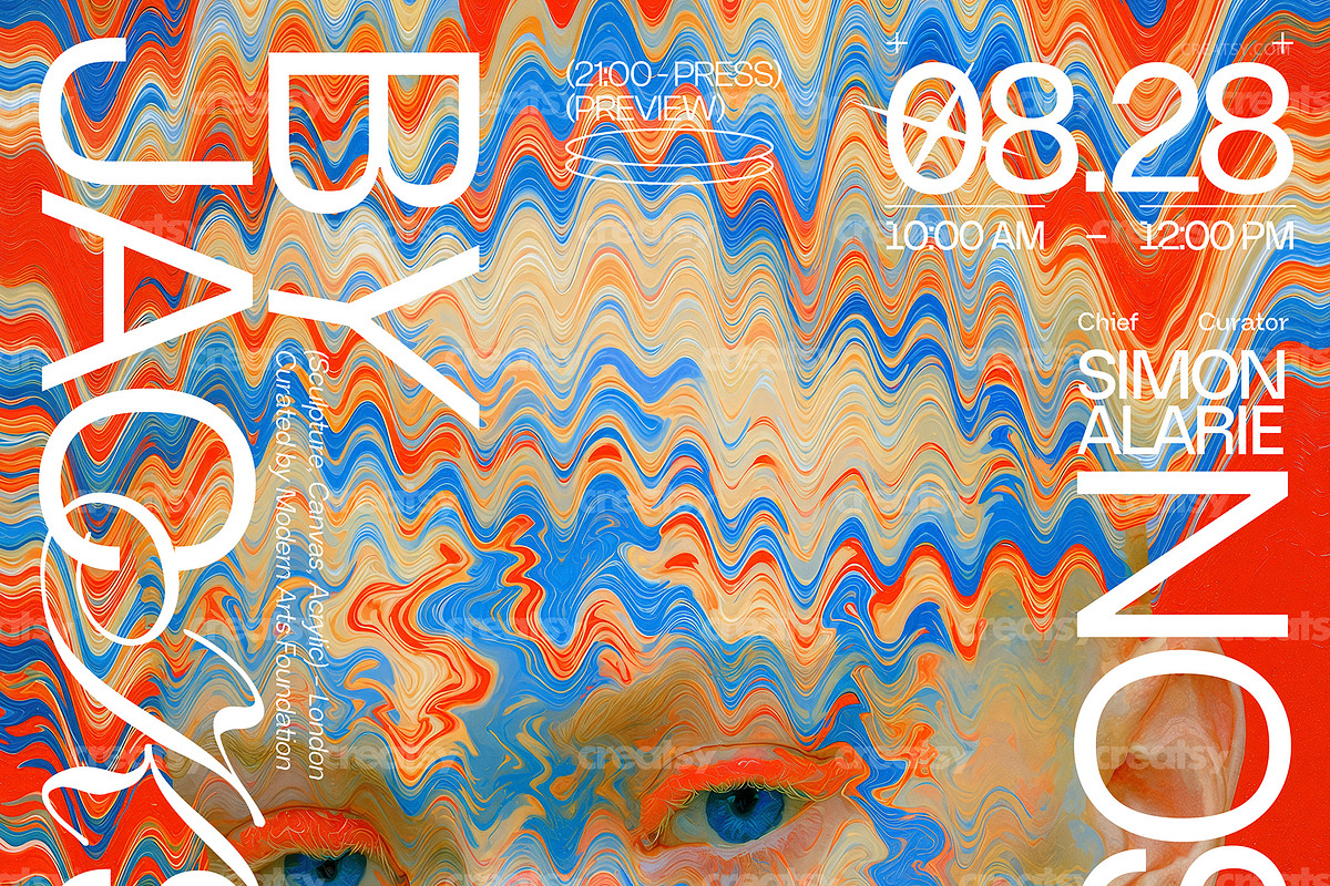 Distorted Forms Poster Template, a Poster Template by creatsy5 (Photo 3 of 4)