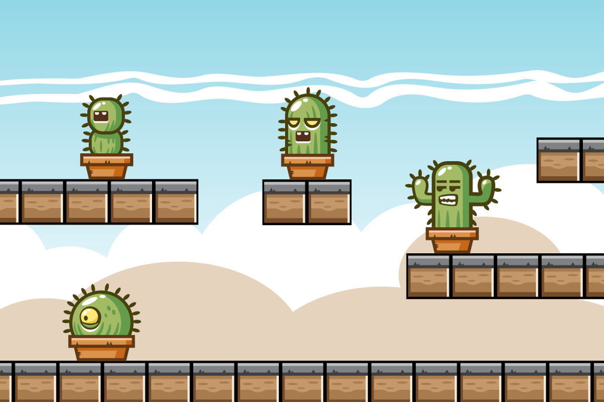 Angry Cactus Game Asset Sprites, an Illustration by Heavtryq Design (Photo 3 of 4)