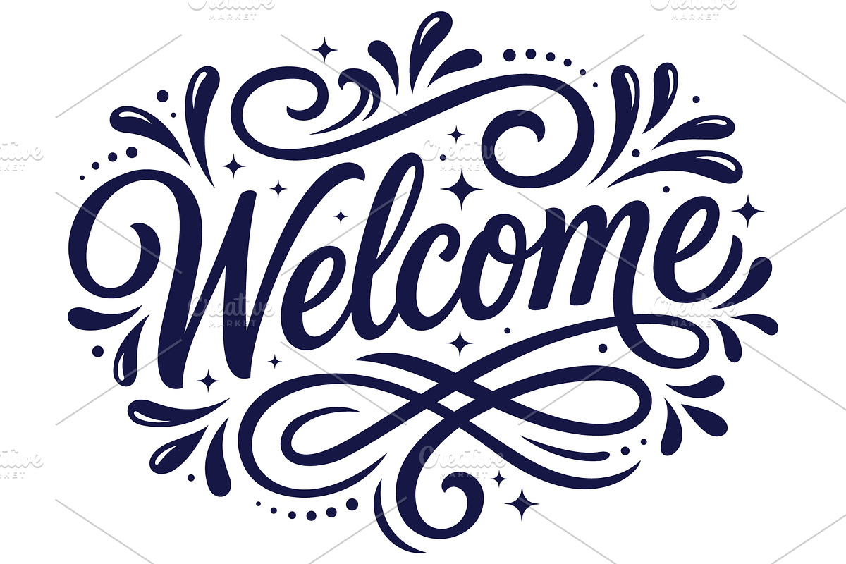 Welcome Typography Hand Lettering, a Decorative Illustration by Ghagra (Photo 2 of 7)