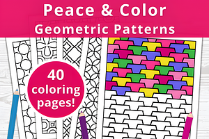40 Peaceful Pattern Coloring Pages, a Pattern Graphic by Design Station