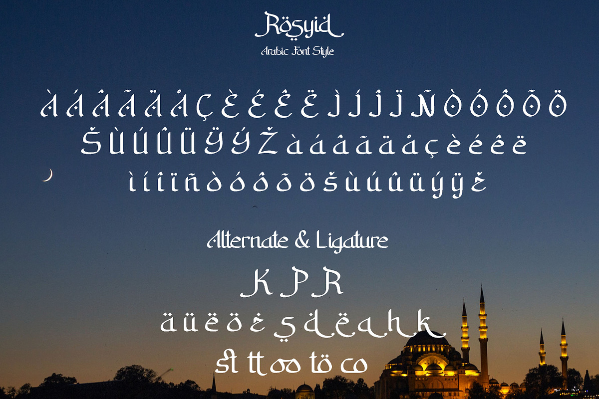 Rosyid-Arabic Font Style, a Symbol Font by Flawless And Co (Photo 9 of 10)