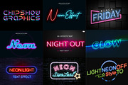 Neon Photoshop Text Effects bundle, an Action Add-On by Chipshpow Graphics (Thumbnail 5 of 6)
