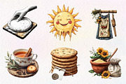 Bohemian Summer Baking Clipart, an Illustration by CreationArt (Thumbnail 2 of 9)