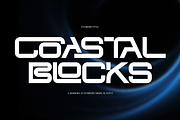 Coastal Blocks - Futuristic Font, a Sans Serif Font by 177Studio (Thumbnail 1 of 8)