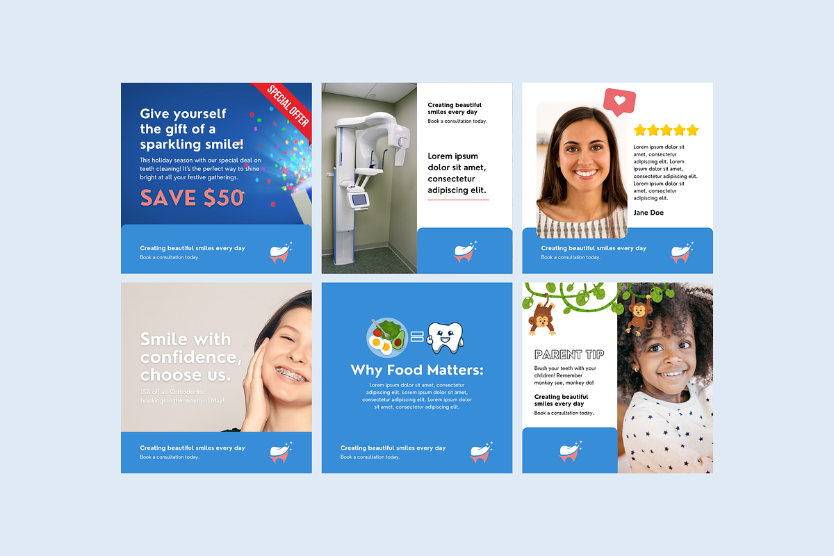 Dentist Social Media, a Social Media Template by Sincerely Media (Photo 6 of 9)
