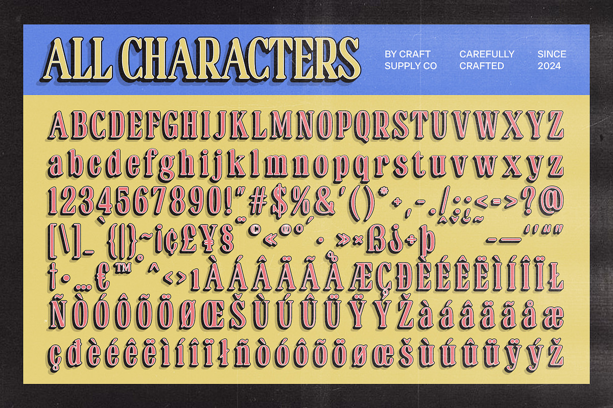 Benida Rounded 3D, a Serif Font by Craft Supply Co. (Photo 8 of 8)