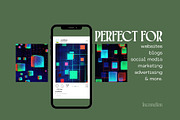 30 Glitch Pixel Cube Wallpapers, a Wallpaper Graphic by Incomelion (Thumbnail 4 of 6)