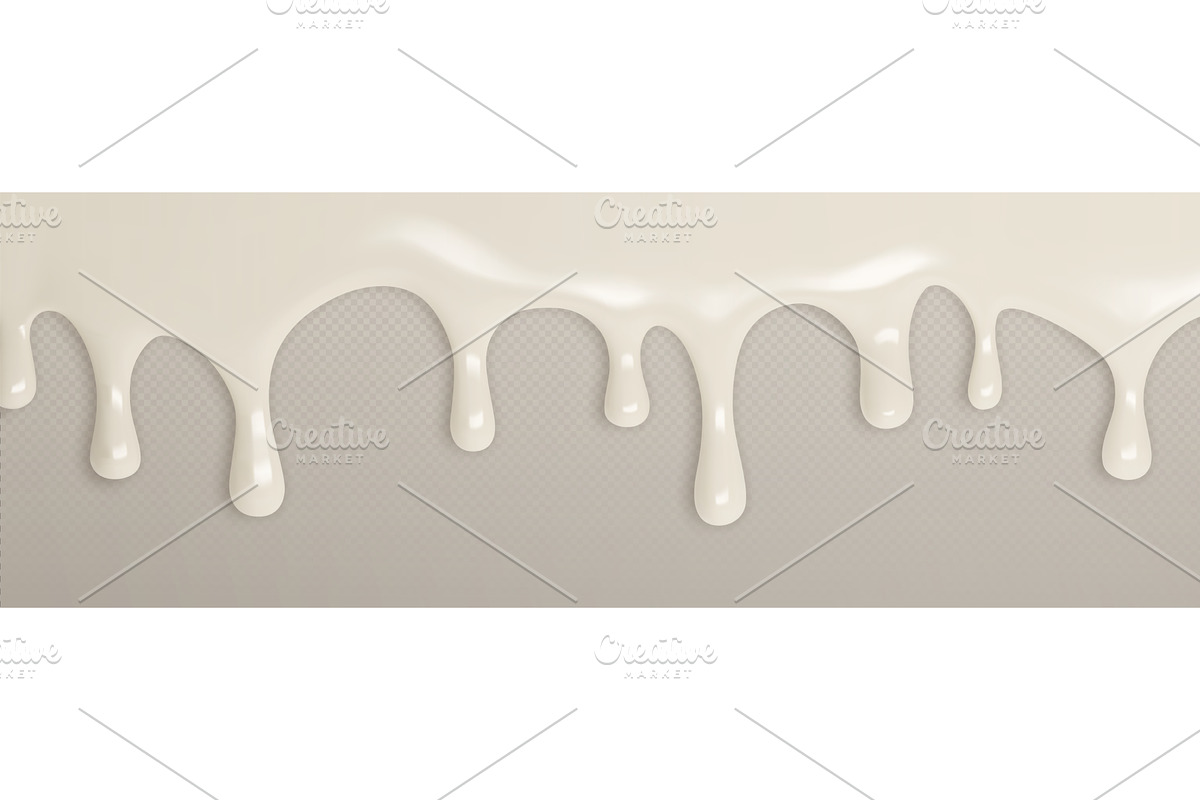 Melting vanilla ice cream drops, a Texture Illustration by art PVP - market