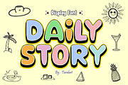 DAILY STORY - Playful Display Font, a Sans Serif Font by KiddoGlyphs Studio (Thumbnail 1 of 5)