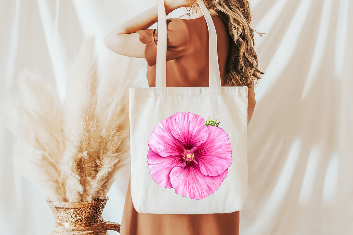 Watercolor Hollyhock Clipart, an Illustration by Libby Wishes (Photo 8 of 12)