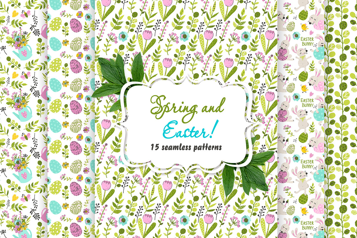 Spring and Easter patterns!, a Pattern Graphic by Nafanya (Photo 1 of 7)