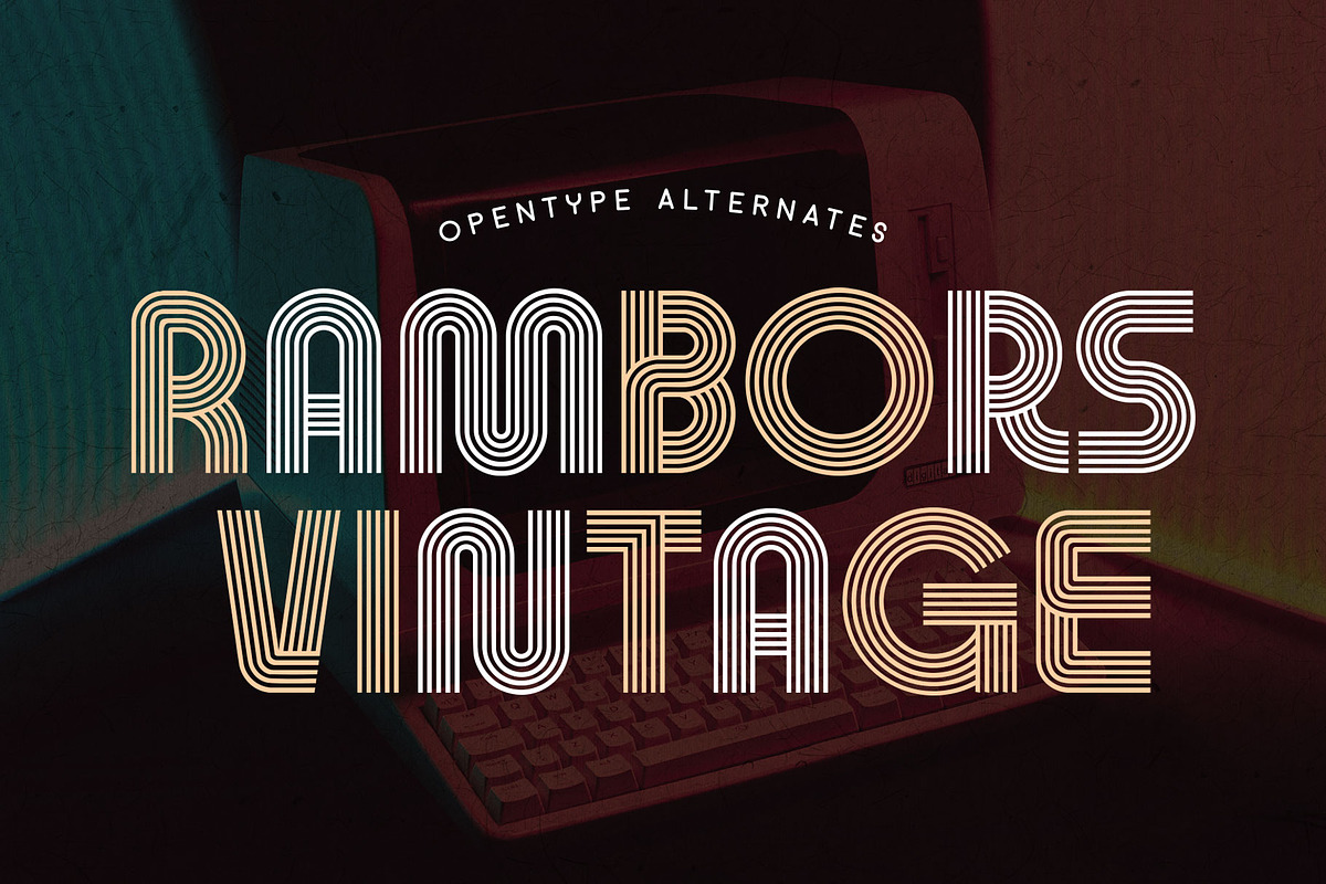 Rambors - Retro Font, a Font by Arterfak Project (Photo 10 of 12)