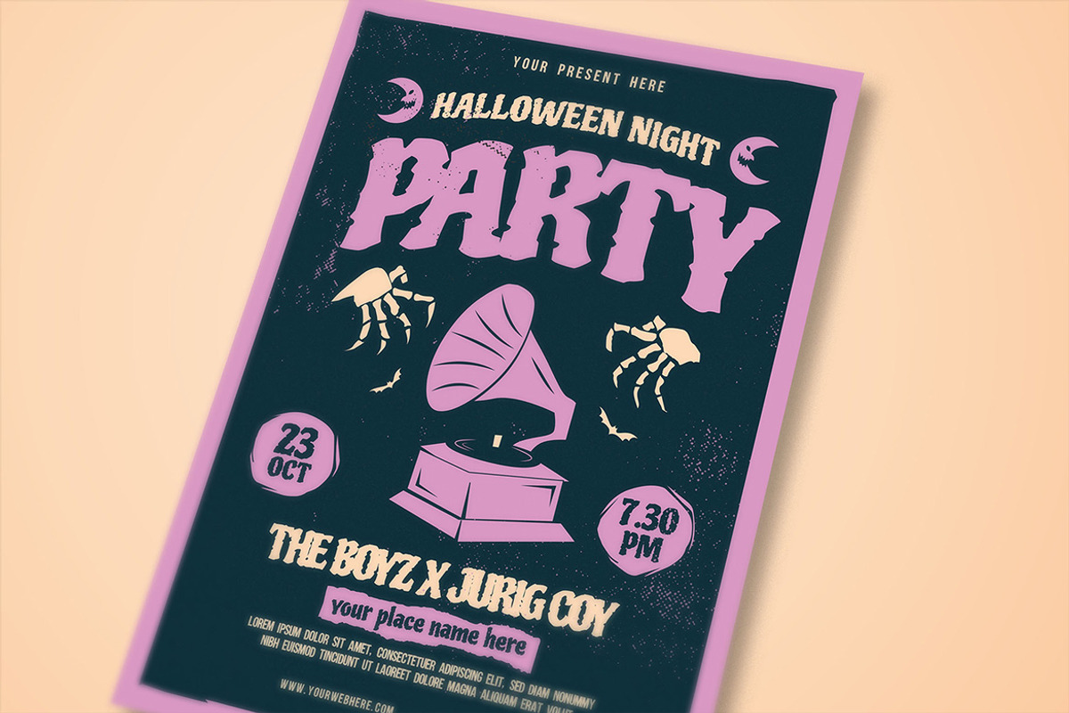 Halloween Music Party Flyer, a Flyer Template by megarez (Photo 3 of 3)