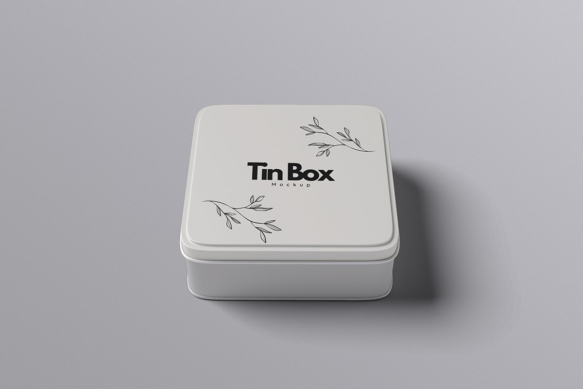 Square Tin Box Mockup, a Product Mockup by xavier_studio (Photo 4 of 5)