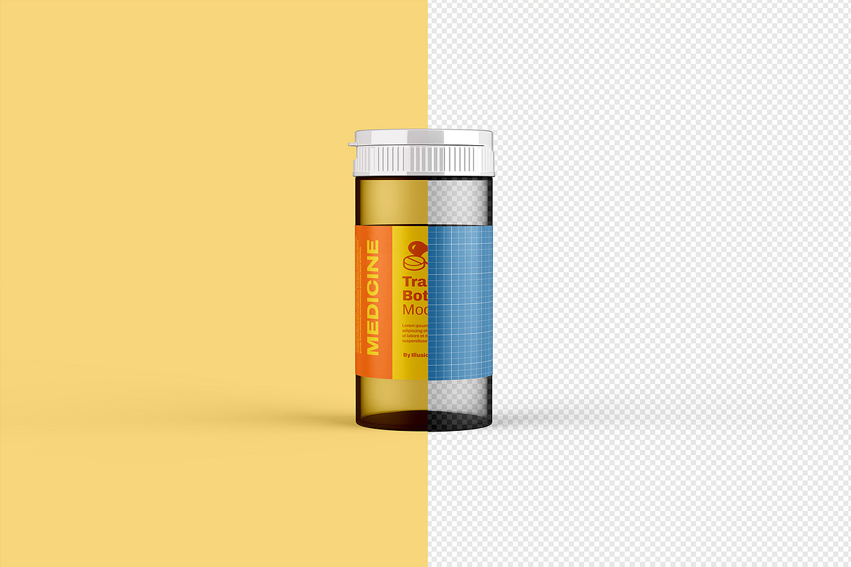 Transparent Plastic Bottle Mockup, a Product Mockup by Illusiongraphic (Photo 10 of 20)