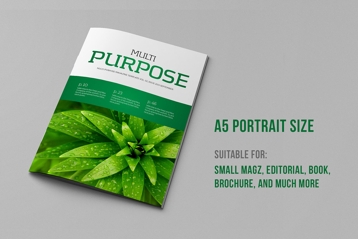 A5 Portrait Template (V.02), a Magazine Template by Shafura (Photo 1 of 6)