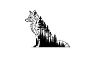 Fox Forest Silhouette Vector Bundle, an Illustration by Creativeshirt (Thumbnail 16 of 31)
