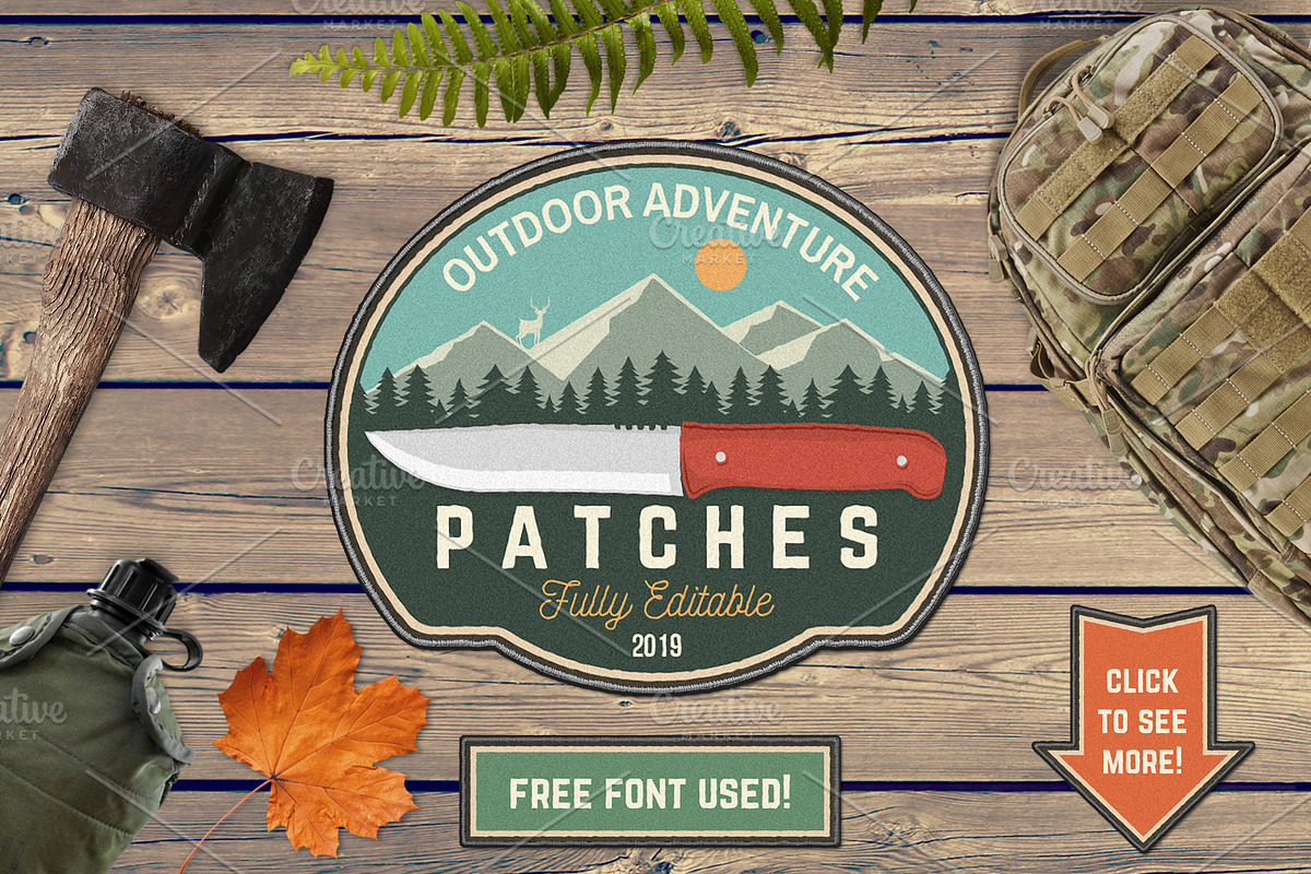 Outdoor Adventure Patches Part 2, a Branding & Logo Template by sivVector (Photo 1 of 2)