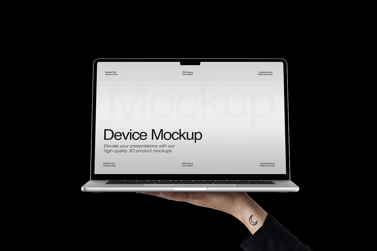 Hand Holding Device Mockup, an iPad Mockup by RamStudio2 (Photo 3 of 10)
