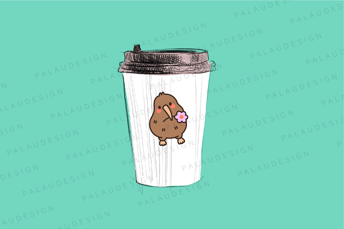 Cute Kawaii Kiwi Bird Character, an Animal Illustration by Palau (Photo 3 of 12)