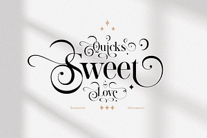 Quicks sweet love, a Serif Font by Areatype