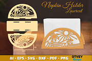 Beach Sunset Napkin Holder Lasercut, an Object Graphic by OTVEY DESIGN (Thumbnail 5 of 13)