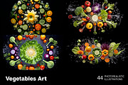 Vegetables Art - 63 images, a Food & Drink Photo by Handmadefont (Thumbnail 6 of 12)
