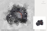Tech Sketch Art Photoshop Action, an Action Add-On by SlideSalad (Thumbnail 11 of 49)