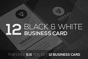 Black & White Business Card Bundle, a Business Card Template by Verazo (Thumbnail 1 of 4)